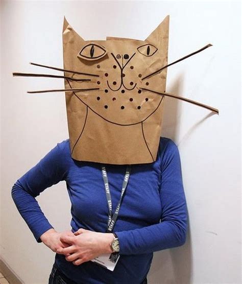 Paper Bag With Eye Holes Cut Out Howtotieatiefronttop