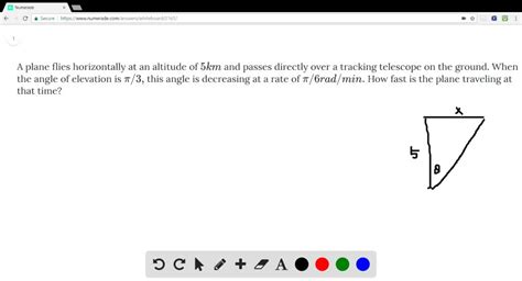 Solved A Plane Flies Horizontally At An Altitude Of Km And Passes