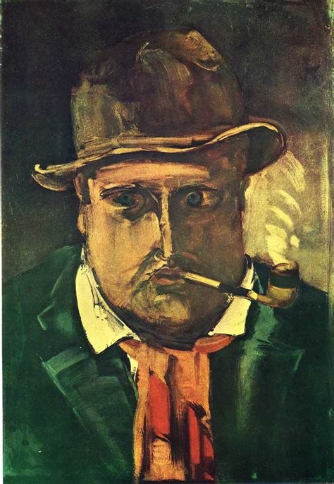 Self Portrait With Pipe Maurice De Vlaminck Maurice De Vlaminck Par S