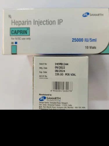 Heparin Iu Ml Injection At Rs Piece Pharmaceutical