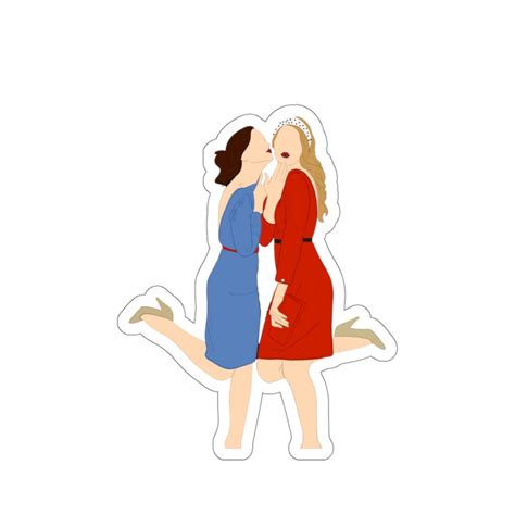 Blair And Serena Kiss Cut Stickers Gossip Girl Blair Etsy