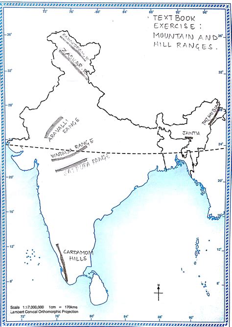 India Map Terrain Area And Outline Maps Of India Countryreports Images