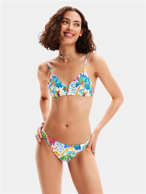 Desigual Góra od bikini Jungle 24SWMK10 Kolorowy Modivo pl