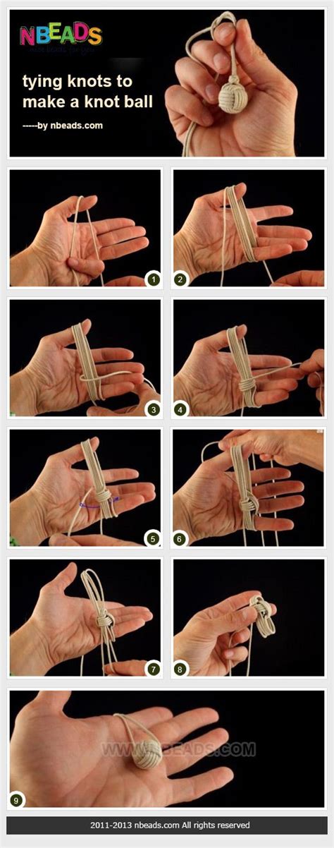 Tying Knots to Make A Knot Ball – Nbeads in 2024 | Finger weaving ...