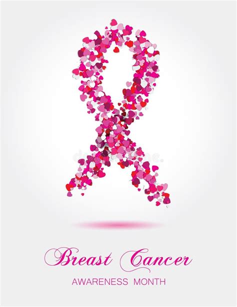 Cancer Ribbon Hearts Stock Illustrations 284 Cancer Ribbon Hearts