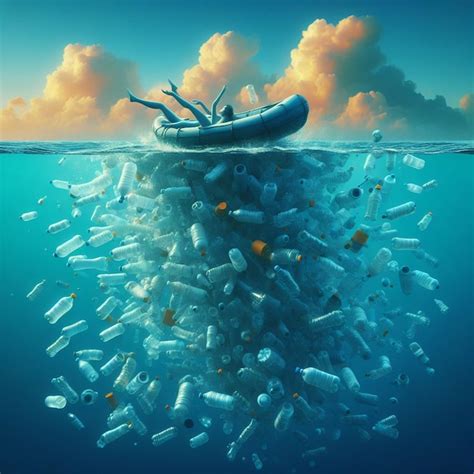 Art Vectoriel Hyper Réaliste Déchets Marins Pollution Plastique