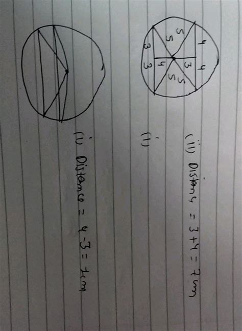 Ce Find Out The Radius Of The Circle Of Radius Cm Ab And Cd Are Two