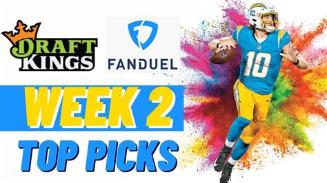 Nfl Draftkings Fanduel Week 2 Picks Final Look 2023 Youtube