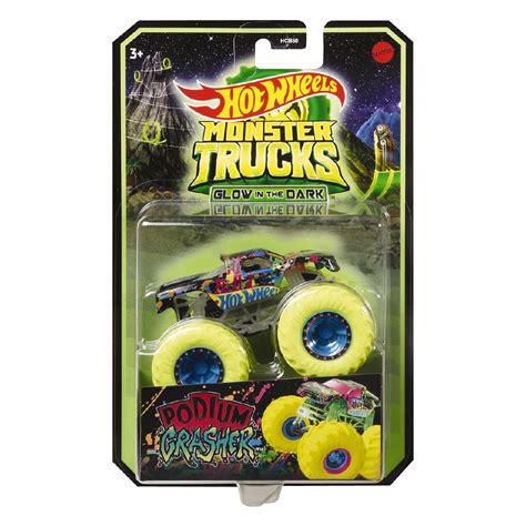 Hot Wheels Monster Trucks Glow In The Dark 1 64 Scale Assorted Assorted