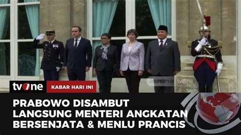 Prabowo Lakukan Kunjungan Kerja Ke Prancis Kabar Hari Ini Tvone Youtube