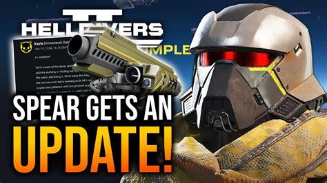 Helldivers 2 Devs Updates Us On Patch Spear And Crashes Youtube