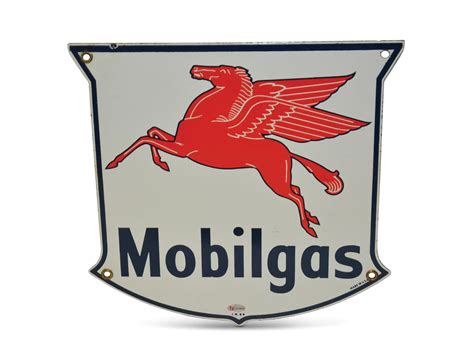 Mobilgas With Pegasus Porcelain Sign Auburn Fall Rm Sotheby S