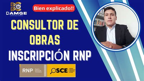 Inscripción como consultor y ejecutor de obra OSCE RNP Paso a paso