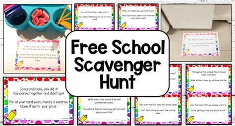 Scavenger Hunt Clues For School