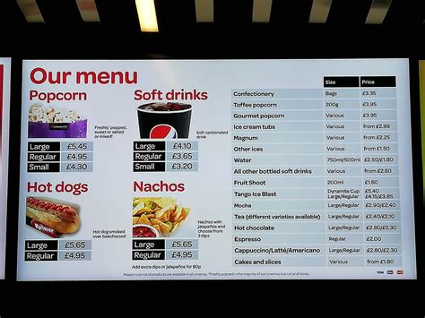 Cineworld Food & Popcorn Prices [2024] Movie Food Prices