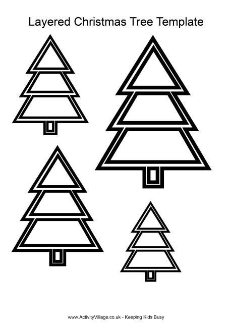 Layered Christmas Tree Template Christmas Tree Template Christmas