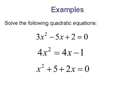 5 Examples Of Quadratic Equation Using Formula - Tessshebaylo