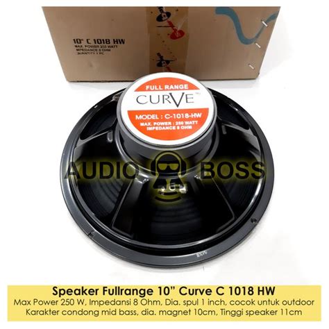 Jual Speaker 10 Inch Curve Full Range C 1018 HW Speaker Curve 10 In