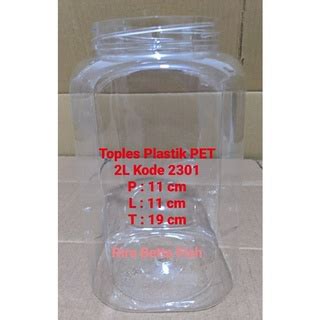 Jual Toples Kotak Plastik Liter Ml Toples Makanan Ringan Kue