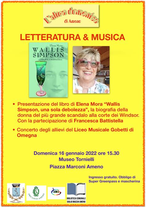 Ameno Wallis Simpson Sistema Bibliotecario Medio Novarese