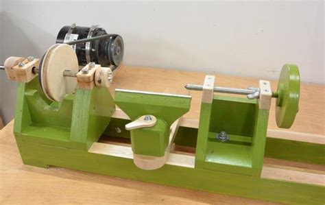 Homemade wooden lathe