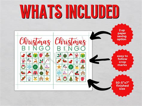 Christmas Bingo Cards Printable Fun Christmas Party Game - Etsy