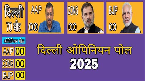 Delhi Assembly Election Opinion Poll 2025 AAP Congress BJP YouTube