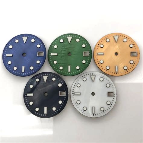 Piezas De Reloj Luminoso Verde Esfera De Carcasa De Mm Compatible