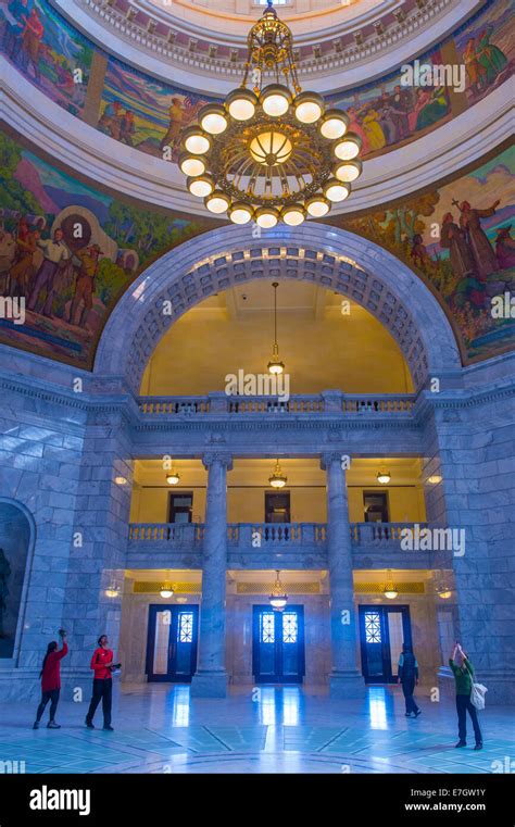 The State Capitol Building Interior In Salt Lake City Utah Stock Photo