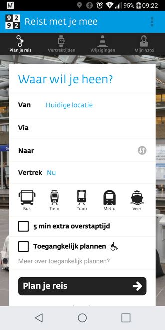 Reisplanner-app 9292 laat mindervaliden een toegankelijke reis plannen