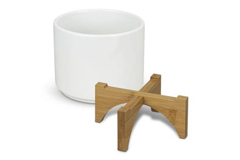 Planter With Bamboo Base