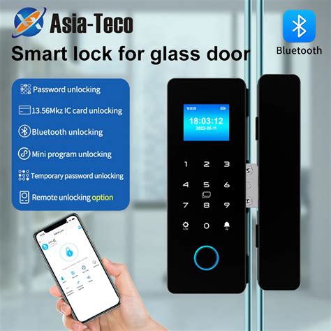 Digital Eletr Nico Vidro Door Lock Porta Deslizante Bluetooth Haha Lock