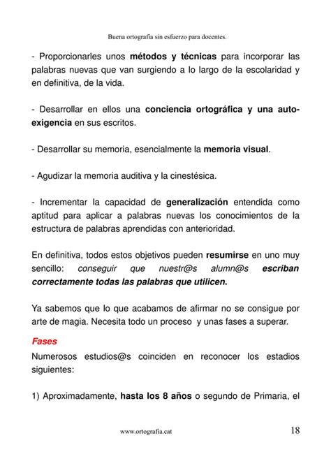 Buena Ortograf A Sin Esfuerzo Para Docentes Pdf