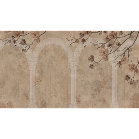 Décor panoramique Eden Antique Crépuscule Vinyle Beige Walldreamer