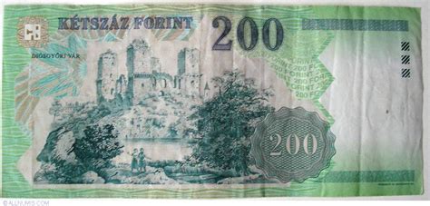 200 Forint 2007 1998 2001 2007 Issues 200 Forint Hungary