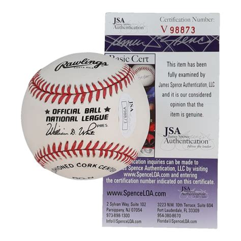 Warren Spahn Signed Onl Baseball Inscribed W Jsa Pristine Auction