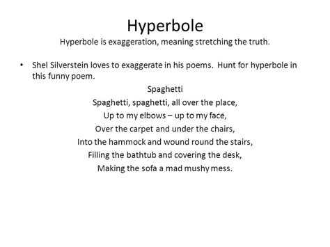 Hyperbole Poems For Kids