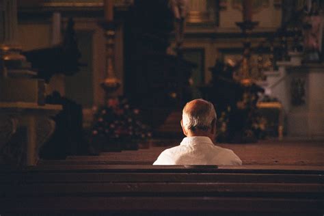 Elderly Man Sitting In Church · Free Stock Photo