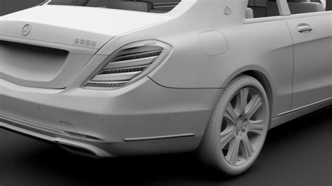 Mercedes Maybach S 650 Pullman Guard VV222 2019 3D Model FlatPyramid