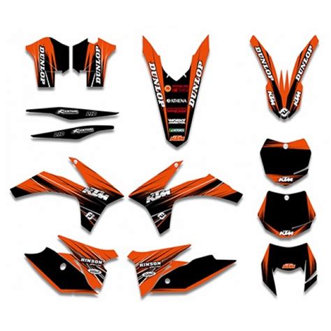 Kit déco Ktm Team KTM V2 KTM 125 200 250 300 350 450 500 EXC EXC F 2012