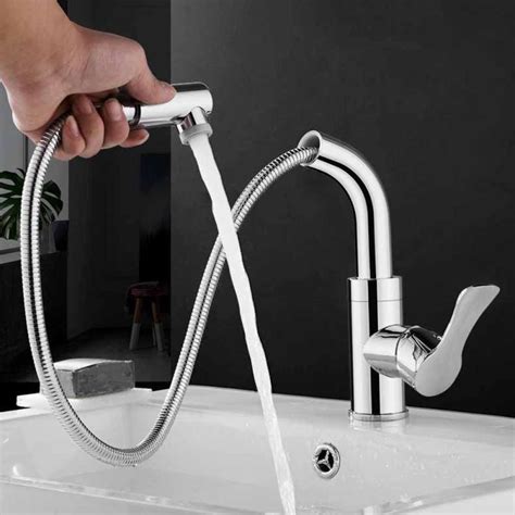 Robinet De Lavabo Moderne Avec Douchette H Cm Pour Salle De Bains