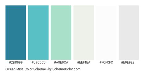 Ocean Mist Color Scheme » Blue » SchemeColor.com