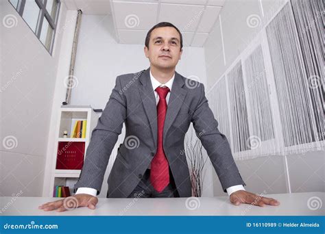 Powerful Businessman At The Office Stock Image Image Of Busy Indoor