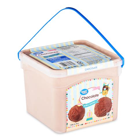 Investment Saver Great Value Chocolate Ice Cream Gallon Ice Cream Tub