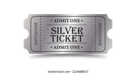 Silver Ticket Vector Illustration Websites Applications Stock Vector