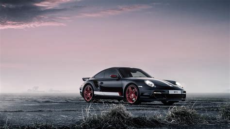 Black Porsche 911 Race Car Hd Desktop Wallpaper Widescreen High Definition Fullscreen