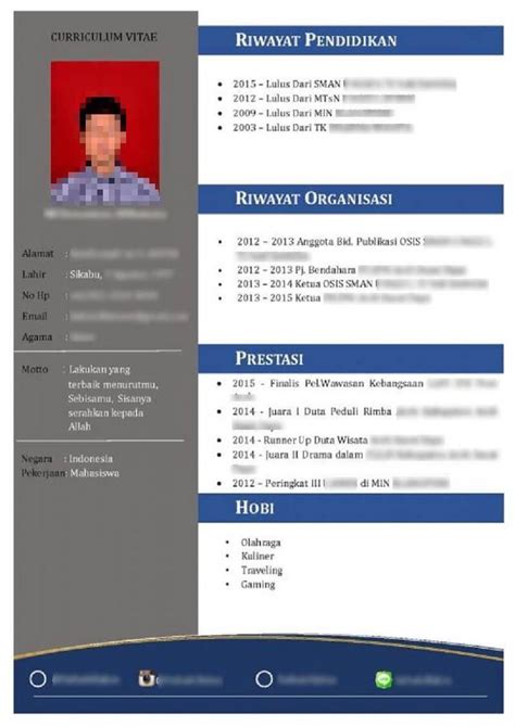 Detail Contoh Cv Baik Dan Benar Koleksi Nomer 4