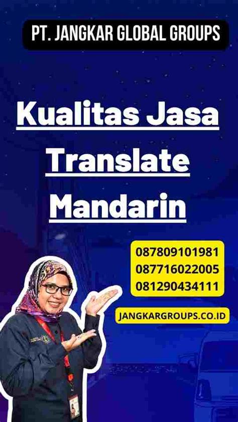 Kualitas Jasa Translate Mandarin Jangkar Global Groups