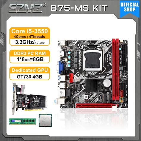 Szmz B75 Ms Motherboard Kit With Core I5 Cpu Gt 730 4gb Gpu 8gb