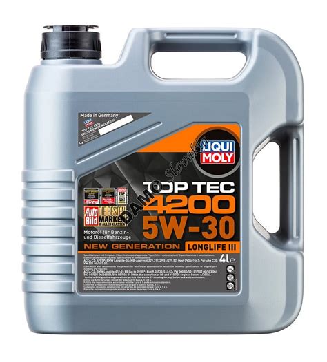 LIQUI MOLY TOP TEC 4200 5W 30 4l 3715 Motorové oleje sk